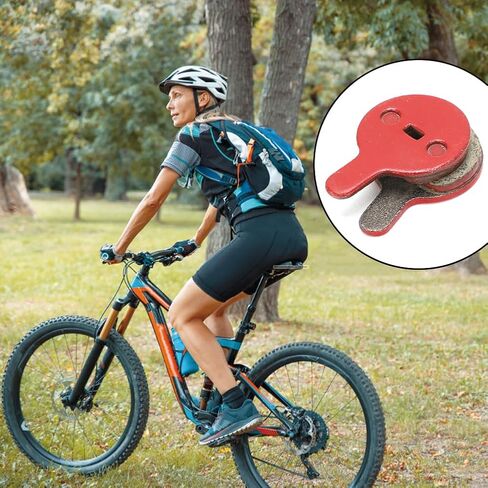 Bike Disc Brake Pads, Bicycle Resin Oil Brakes Pad Semi Metal Smooth Braking Low Noise Replacement Bicycle Pads Kit Cycling Mute 026 Accessory Set for BOL BB8 Mountain Electric Scooters 4 Pairs in Saudi Arabia