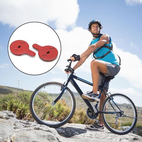 Bike Disc Brake Pads, Bicycle Resin Oil Brakes Pad Semi Metal Smooth Braking Low Noise Replacement Bicycle Pads Kit Cycling Mute 026 Accessory Set for BOL BB8 Mountain Electric Scooters 4 Pairs in Saudi Arabia
