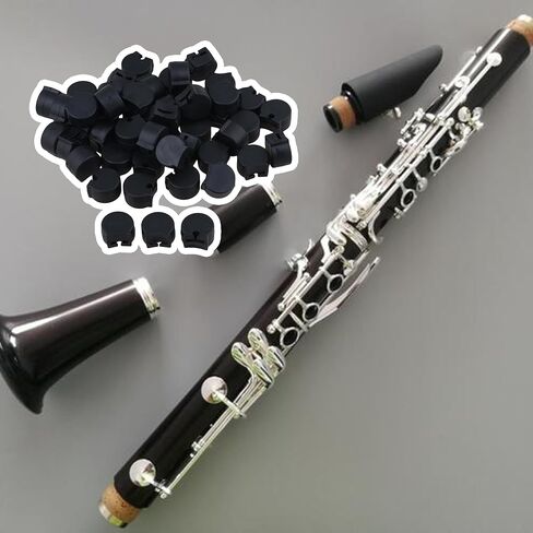 Bstinay 50 PCS Rubber Clarinet Thumb Rest Cushion for Most Clarinet Black Musical Instrument Accessories in Saudi Arabia
