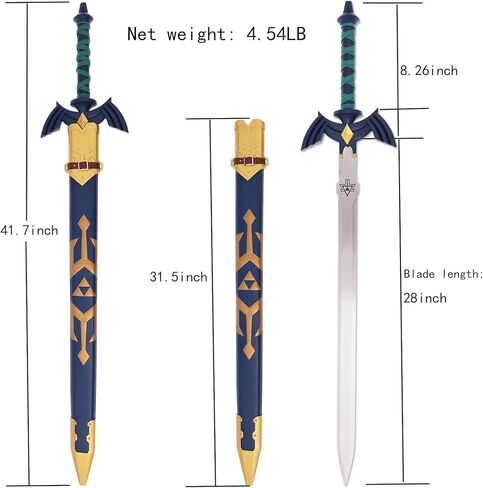 Legend of Zelda Full Tang Master Sword Skyward Sword، سيف Zelda المعدني، المجموعة والكوسبلاي، تتوفر مجموعة متنوعة من الأنماط (Master Sword-9) in Kuwait