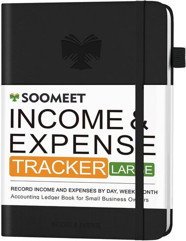 Income and Expense Tracker/Log Book/Small Business Ledger Book/Accounting & Bookkeeping Ledger Log Bookr – Large 7" x 10" Hardcover Record Notebook with Receipt Pocket(Antique Pink) in Saudi Arabia