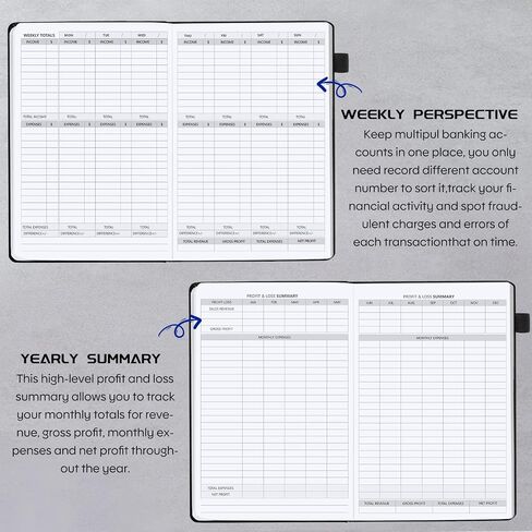 Income and Expense Tracker/Log Book/Small Business Ledger Book/Accounting & Bookkeeping Ledger Log Bookr – Large 7" x 10" Hardcover Record Notebook with Receipt Pocket(Antique Pink) in Saudi Arabia