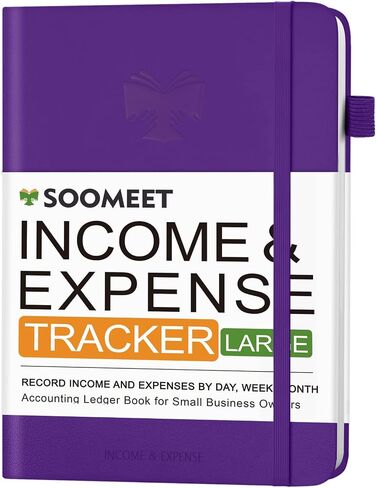 Income and Expense Tracker/Log Book/Small Business Ledger Book/Accounting & Bookkeeping Ledger Log Bookr – Large 7" x 10" Hardcover Record Notebook with Receipt Pocket(Antique Pink) in Saudi Arabia