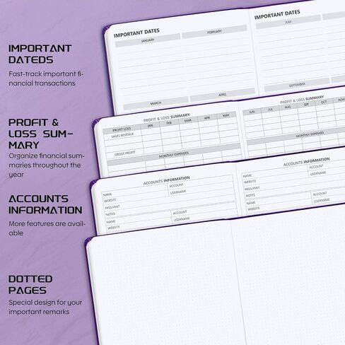 Income and Expense Tracker/Log Book/Small Business Ledger Book/Accounting & Bookkeeping Ledger Log Bookr – Large 7" x 10" Hardcover Record Notebook with Receipt Pocket(Antique Pink) in Saudi Arabia