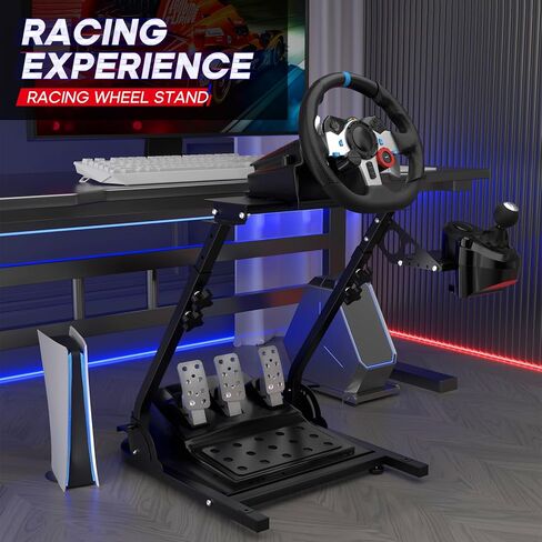 Racing Steering Wheel Stand Simulator Racing Stand Steering Wheel Stand for Logitech G25/G27/G29/G920 Thrustmaster T300RS/ T300GT/T150RS TX Xbox PS4 PS5 PC in Kuwait
