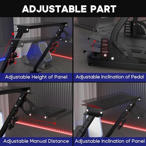 Racing Steering Wheel Stand Simulator Racing Stand Steering Wheel Stand for Logitech G25/G27/G29/G920 Thrustmaster T300RS/ T300GT/T150RS TX Xbox PS4 PS5 PC in Kuwait