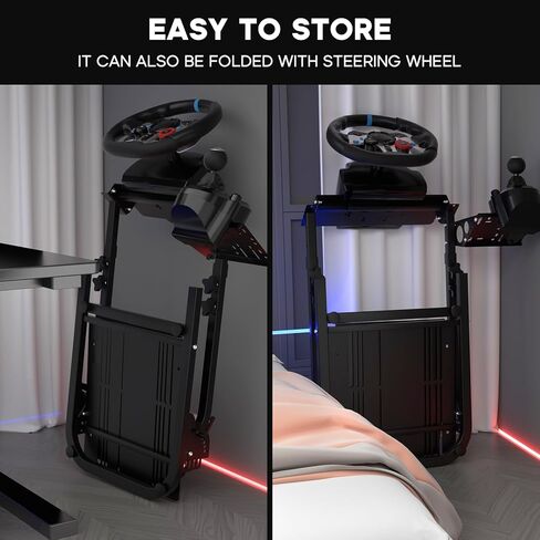Racing Steering Wheel Stand Simulator Racing Stand Steering Wheel Stand for Logitech G25/G27/G29/G920 Thrustmaster T300RS/ T300GT/T150RS TX Xbox PS4 PS5 PC in Kuwait