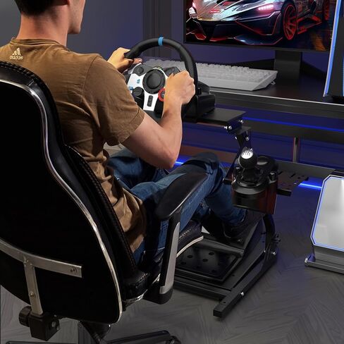 Racing Steering Wheel Stand Simulator Racing Stand Steering Wheel Stand for Logitech G25/G27/G29/G920 Thrustmaster T300RS/ T300GT/T150RS TX Xbox PS4 PS5 PC in Kuwait