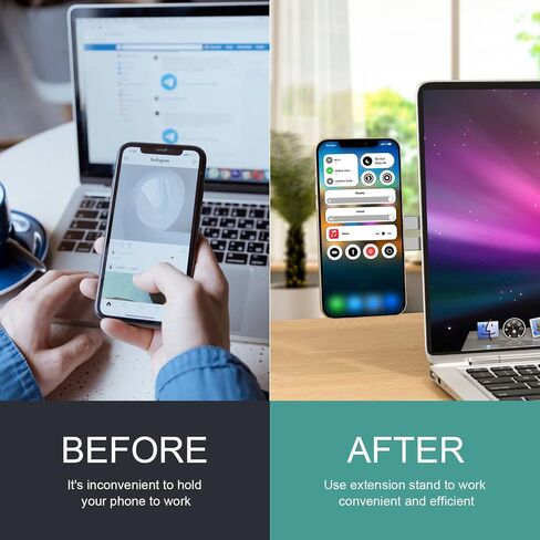 MagSafe Accessories Compatible with iPhone 15 14 13 12 Series, Universal Laptop Accessories in Order for Dual-Screen Interaction, Laptop Phone Holder for iPhones in Saudi Arabia