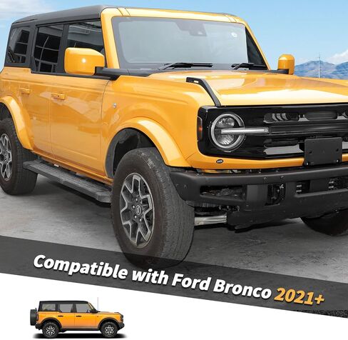 متوافق مع Ford Bronco 2021-2023، ملحقات الزخرفة الخارجية لغطاء المصباح الجانبي in Saudi Arabia