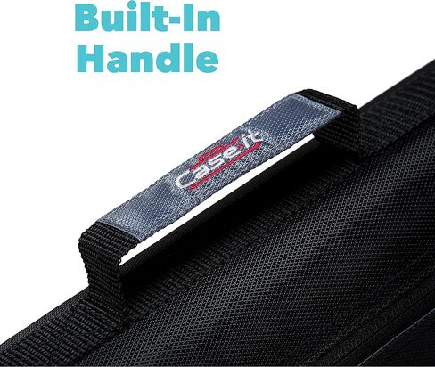 Case-it The Z Shape Zipper Binder - Two Binders in One - Double Sided 1.5 Inch D-Ring - Multiple Pockets - 500 Page Capacity - Comes with Shoulder Strap, Blue Z-176 in Saudi Arabia