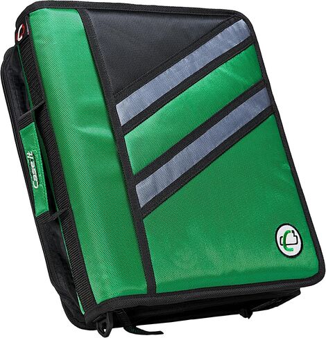 Case-it The Z Shape Zipper Binder - Two Binders in One - Double Sided 1.5 Inch D-Ring - Multiple Pockets - 500 Page Capacity - Comes with Shoulder Strap, Blue Z-176 in Saudi Arabia