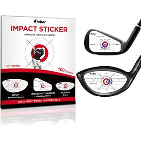 Golf Impact Tape - High-Resolution Strike Stickers for Iron, Wood & Fairway Clubs, Non-Residue, Swing Training Aid Impact Labels