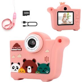 Kids Camera, Dinosaur Toddler Digital Camera for Ages 3-12 Boys Girls Childrens, Christmas Birthday Gifts, Selfie 1080P HD Video Camera for 3 4 5 6 7 8 9 Years Old Boys Girls Toys Gifts