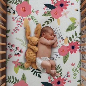 Soft Fitted Crib Sheet, Stretchy and Breathable Toddler Crib Sheet for Boys and Girls, Fits Standard Crib and Toddler Mattress in Kuwait