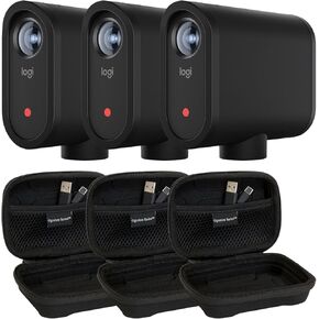 Mevo Start 3-Pack Wireless Live Streaming Cameras، للفيديو عالي الدقة متعدد الكاميرات، والتحكم في التطبيقات والبث عبر الهاتف الذكي أو شبكة Wi-Fi وقماش العدسات من سلسلة Signature