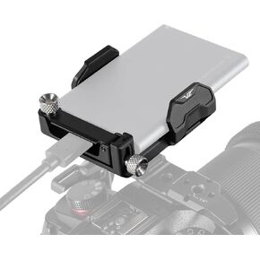 تيلتا حامل محرك اقراص SSD عالمي من الالومنيوم بتصميم عالمي خفيف الوزن ومتين، متوافق مع معظم اقفاص الكاميرا، مشبك كابل، خيارات التثبيت (اسود) | TA-SSDH-U1-B in Kuwait
