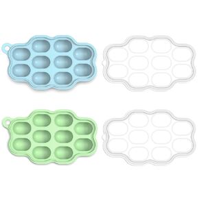 Baby Breastmilk Popsicle Molds (3 Pack), Kingkam Silicone Nibble Freezer Tray, Baby Fruit Food Feeder Teether Tray, Breast Milk Teether Pop Maker for Homemade Baby Food