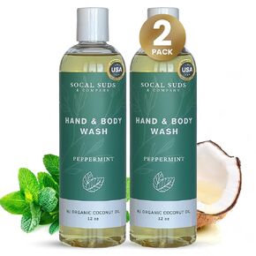 SoCal Suds & Company - Organic Gel Baby Wash & Shampoo - Gentle Natural Ingredients, Vitamin Rich Organic Oils Soothing Aloe Cleansing Hair & Body Wash for Babies Sensitive Skin - Unscented, 12oz