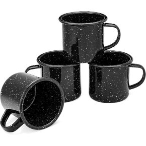 COLETTI Classic Camping Mug — Set of 4, 12 oz Coffee Mug — Enamel Mug – Camping Mugs – Camping Coffee Mugs – Travel Mug – Coffee Mug Set (Blue, 12 oz) in Kuwait