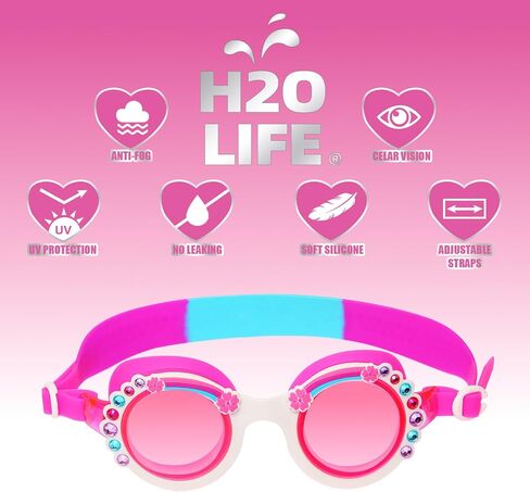 Kids Swim Goggles for Girls and Boys Fun Toddler Swimming Eyewear Protection for Children in Saudi Arabia