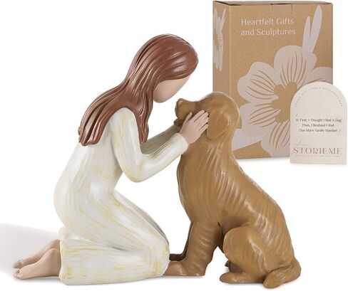 German Shepherd Gifts for Women: Dog Memorial Gifts Pet Loss Sympathy Bereavement Remembrance Gift Angel of Friendship Dog Figurines for Dog Lovers (5.3" x 4.7") in Kuwait