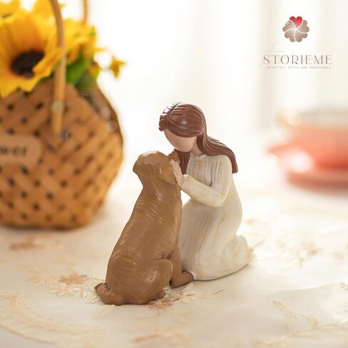 German Shepherd Gifts for Women: Dog Memorial Gifts Pet Loss Sympathy Bereavement Remembrance Gift Angel of Friendship Dog Figurines for Dog Lovers (5.3" x 4.7") in Kuwait