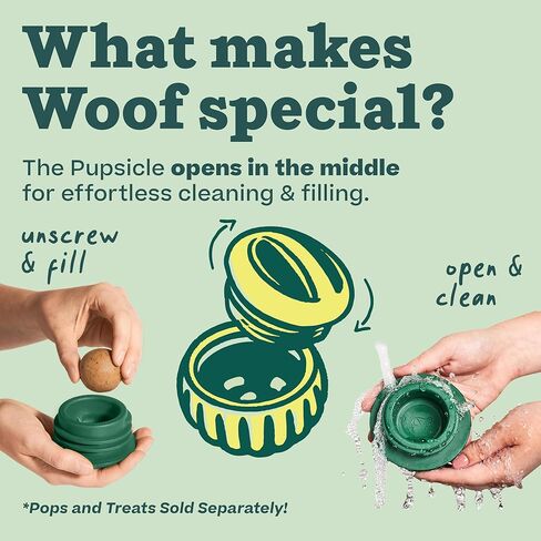 WOOF Pupsicle، لعبة كلب صغيرة تدوم طويلاً بوزن 10-25 رطلاً لإبقاء الجرو الخاص بك مشتتًا، آمنة للكلاب، سهلة التنظيف، ألعاب للكلاب قابلة للملء in Kuwait