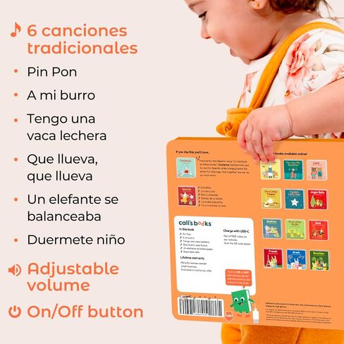 Cali's Books Contemos by Olga Segura - Spanish Nursery Rhymes Book - Interactive Sound Book for Kids | Teaches Counting, Language, and Culture for Bilingual Families in Kuwait