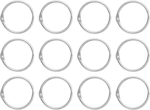 15 Pack 1 Inch Loose Leaf Binder Ring, Stainless Steel Metal Binder Rings for School, Scrapbook, Notebook, and Photo Album, Ring Binder Clips in Kuwait
