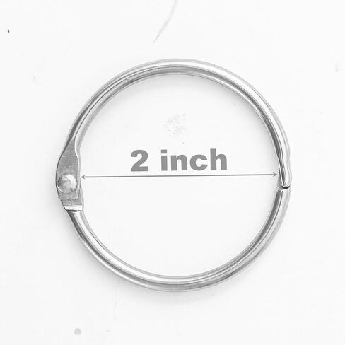15 Pack 1 Inch Loose Leaf Binder Ring, Stainless Steel Metal Binder Rings for School, Scrapbook, Notebook, and Photo Album, Ring Binder Clips in Kuwait