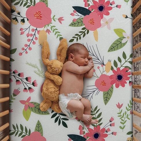 Soft Fitted Crib Sheet, Stretchy and Breathable Toddler Crib Sheet for Boys and Girls, Fits Standard Crib and Toddler Mattress in Kuwait