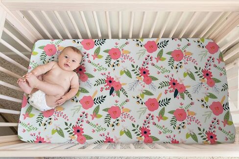 Soft Fitted Crib Sheet, Stretchy and Breathable Toddler Crib Sheet for Boys and Girls, Fits Standard Crib and Toddler Mattress in Kuwait