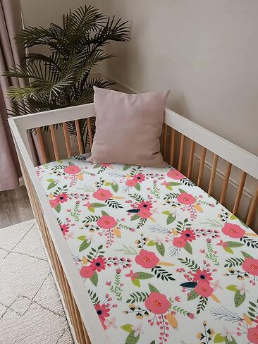 Soft Fitted Crib Sheet, Stretchy and Breathable Toddler Crib Sheet for Boys and Girls, Fits Standard Crib and Toddler Mattress in Kuwait