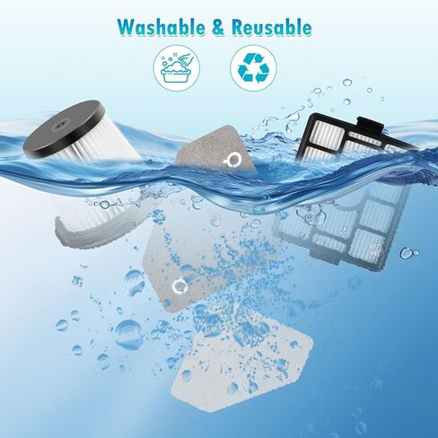 4 عبوات بديلة لمرشحات HEPA لـ Shark IW3511 وIW1111 Detect Pro مكنسة كهربائية لاسلكية خفيفة الوزن in Kuwait