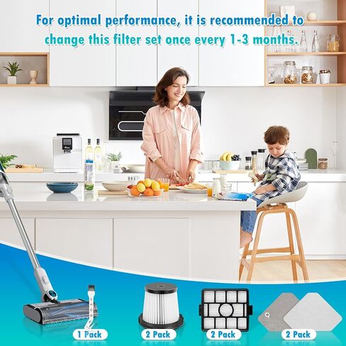 4 عبوات بديلة لمرشحات HEPA لـ Shark IW3511 وIW1111 Detect Pro مكنسة كهربائية لاسلكية خفيفة الوزن in Kuwait