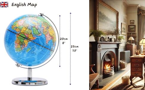 Exerz World Globe Dia 5.5-inch (14cm)- Mini Globe Political Map - Educational/Geographic in Kuwait