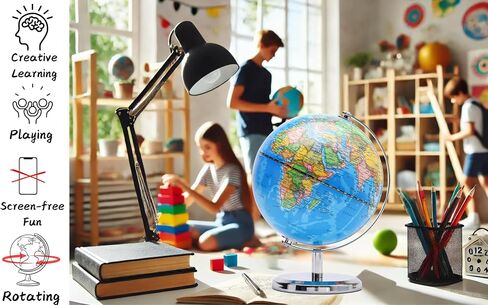 Exerz World Globe Dia 5.5-inch (14cm)- Mini Globe Political Map - Educational/Geographic in Kuwait