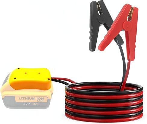 كابلات توصيل مع محول لبطاريات Milwaukee M18 18 فولت، كابل معزز تلقائي لبدء التشغيل السريع 8AWG 4.92FT لبدء تشغيل السيارة باستخدام بطارية الأداة in Saudi Arabia