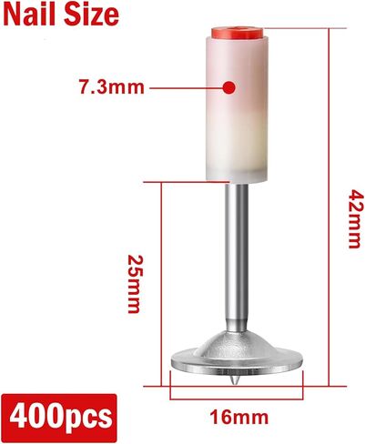 200 قطعة من المسامير مقاس 7.3 مم لمسدس الأظافر الخرساني، أداة تثبيت على الحائط للأظافر المستديرة، لقنوات كابل السقف، أداة إصلاح جهاز الشق الثابت للمنزل، ملحقات مسدس الأظافر بنفسك in Kuwait