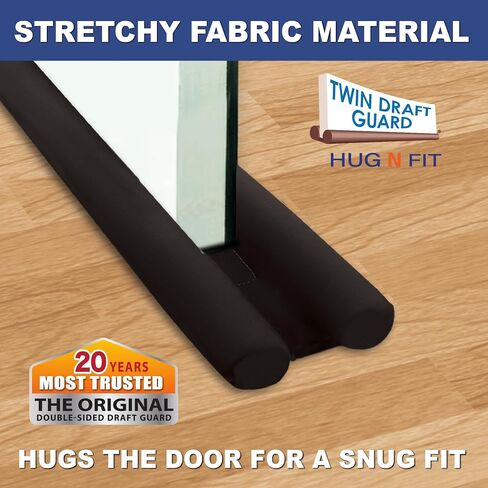 Twin Draft Guard Hug N Fit، سدادة أصلية مزدوجة للتيار، تصميم جديد قابل للتخصيص، يناسب الطول من 28 إلى 36 بوصة مع أنبوب عازل موفر للطاقة مقاس 2 بوصة. in Kuwait