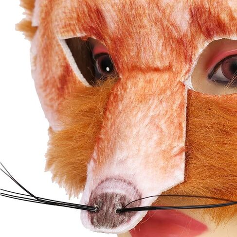 1Pcs Halloween Animal Face Mask Animal Masquerade Mask Halloween Wolf Masks Owl Mask Fox Mask Tiger Half Face Mask in Kuwait