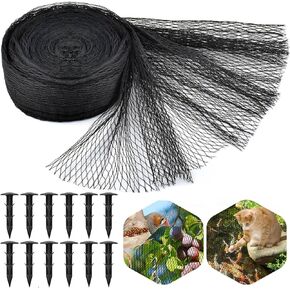 PACETAP Pond Netting Kit 10 x 10 Ft,Pond Netting for Leaves,Koi Pond Cover,Heavy Duty Koi Pond Netting,Pool Protective Cover Netting Protecting Koi Fish from Birds, Cats -Stakes Included