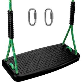 Plastic Swing Set Heavy Duty Replacement,with Adjustable Rope Non-Slip Hanging Tree Swing，Children's Swing Seat Accessories Indoor Outdoor Backyard Playground(Green in Kuwait