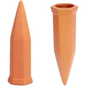 vensovo 8pcs Terracotta Watering Spikes - Automatic Self Watering Stakes, Plant Watering Devices for Wine Bottles Recycled Bottles, Clay Plant Garden Waterers for Vacations