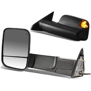 DNA Motoring TWM-013-T888-BK-SM-L Powered Tow Mirror+Heat+LED Smoked Left/Driver [For 09-16 Dodge RAM]