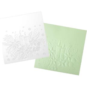 6×6inch Winter Snowflake Background 3D Embossing Folders for Card Making and Paper Craft (Retro Snowflakes)