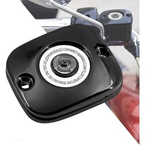 HDBUBALUS Black Front Brake Master Cylinder Cover Fit for Harley Touring 05-07 Dyna 06-17