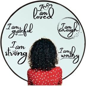Britespark - Positive Daily Affirmation Static Sticker - Window Mirror Wall - Adhesive Free - Reusable - Great for Teachers Educators Parents Children - Boost Self Esteem Self-Confidence (10 Pack)