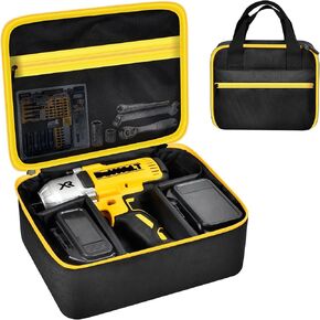 Impact Driver Bag Case Compatible with DEWALT 20V MAX XR DCF900P1 DCF900B DCF891B DCF961B DCF899B Cordless Impact Wrench Kit, Carrying Holder Fits for Milwaukee/for RYOBI Impact Gun (Box Only)